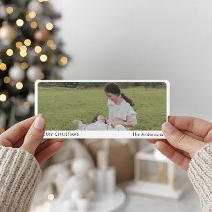 "Moderno Cartão de Natal Panorâmico Minimalista Fo