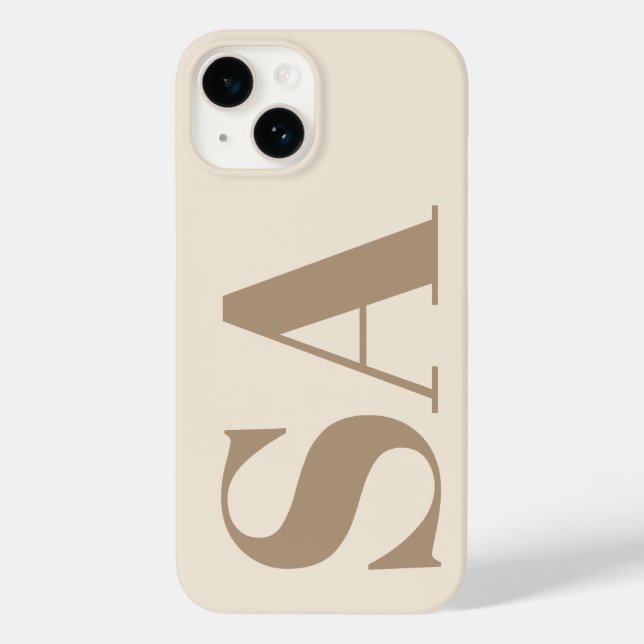 Moderno Case-Mate Antigo Branco com Monograma (Verso)