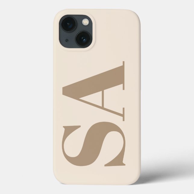 Moderno Case-Mate Antigo Branco com Monograma (Verso)
