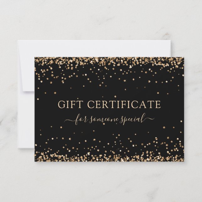 MODERNO CERTIFICADO DE NEGÓCIOS GIFT GLITTER (Frente)