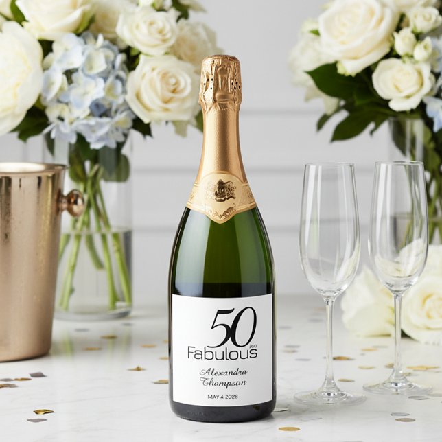 Moderno Cinquenta e Fabuloso Aniversário de 50 ano (Criador carregado)