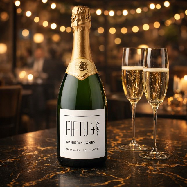 Moderno Cinquenta e Fabuloso Aniversário de 50 Ano (Criador carregado)