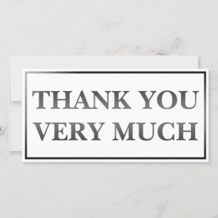 Moderno Clássico Elegante Negro Impresso Obrigado