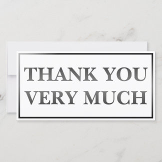 Moderno Clássico Elegante Negro Impresso Obrigado