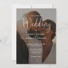 Moderno Convite de Casamento Elegante com Foto Tud