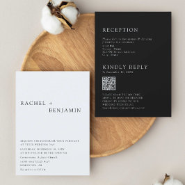 Moderno Convite de Casamento Minimalista Elegante 