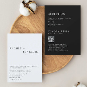 Moderno Convite de Casamento Minimalista Elegante 