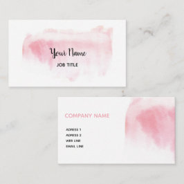 Moderno cora o cartão de visita cor-de-rosa da