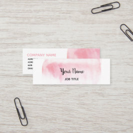 Moderno cora o cartão de visita magro da aguarela