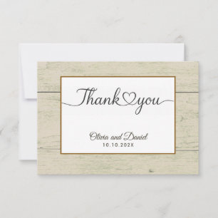 Moderno Coração de Amor Casamento Agradecimento Pl