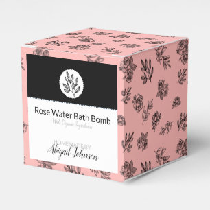 Moderno coram linha caixa dos rosas & das folhas