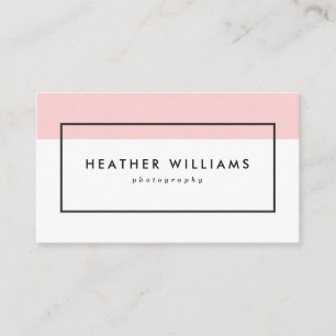 Moderno coram os cartões de visitas cor-de-rosa da