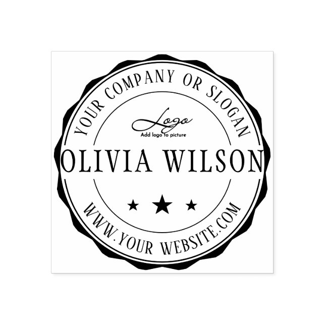 Moderno |Crie seu próprio negócio Carimbo de logot (Impressão)