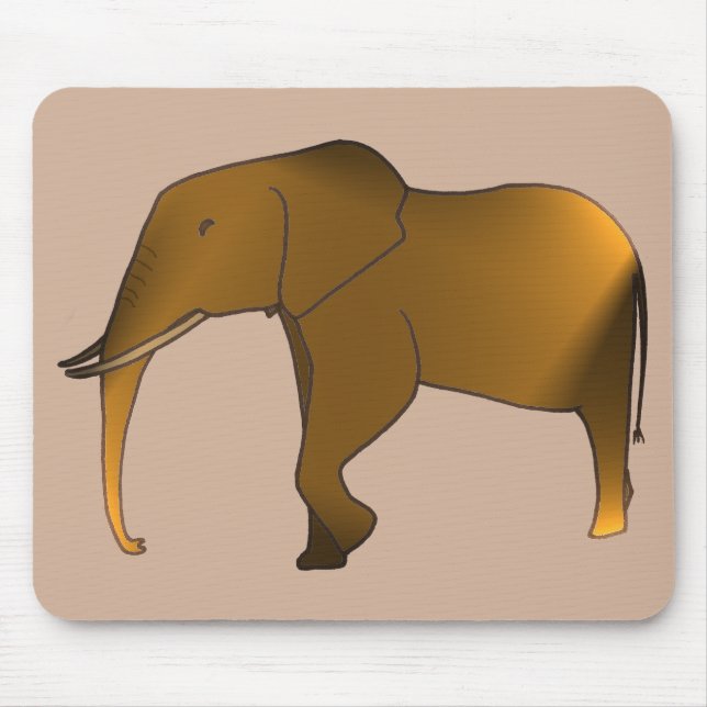 Moderno divertido Tendência Elefante Mousepads (Frente)