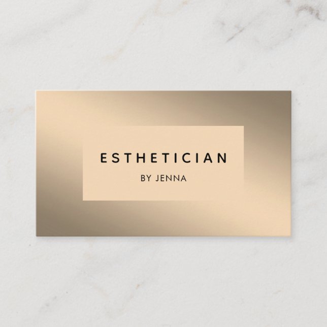 Moderno Dourado Salon Cartão de visita Visitenkart (Frente)