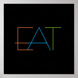 moderno e minimalista muro de cozinha, poster coma