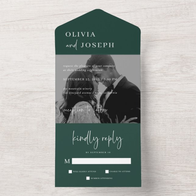 Moderno e minimalista simples | Casamento de Foto  (Interno)