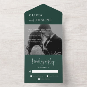 Moderno e minimalista simples   Casamento de Foto 