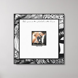 Moderno elegante com sua canvas de livro convidado