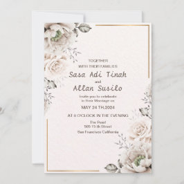 Moderno Elegante | Convite de Casamento Editável