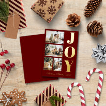 Moderno Elegante Joy Natal Quatro Fotografia Scrip