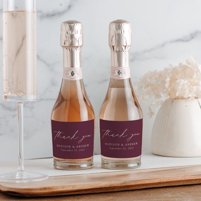 Moderno Elegante Roteiro Casamento Roxo Obrigado (Criador carregado)
