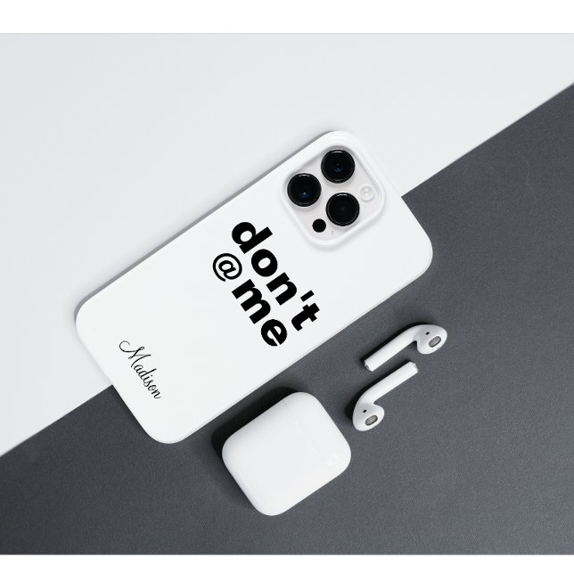 Moderno Engraçado Dizendo Não me @ cor rosa Nome P (Modern custom name iphone cover)