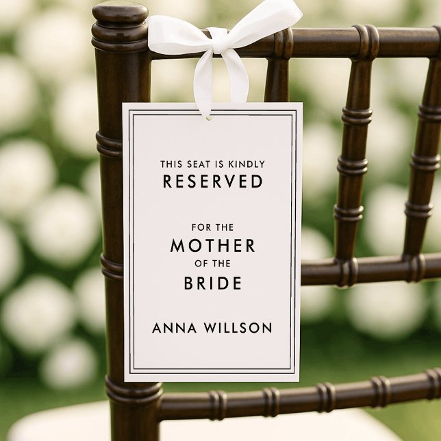 Moderno | Etiqueta de Banco Reservado para Dinheir (Criador carregado)