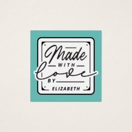 Moderno feito com cartão de etiqueta de amor