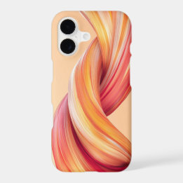 Moderno Fluido Abstrato Laranja Pêssego