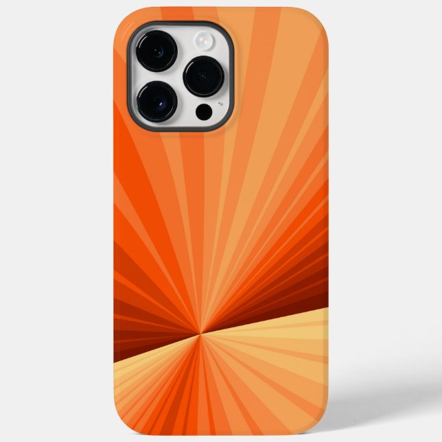 Moderno Gráfico Fractal Abstrato Laranja Vermelho  (Verso)