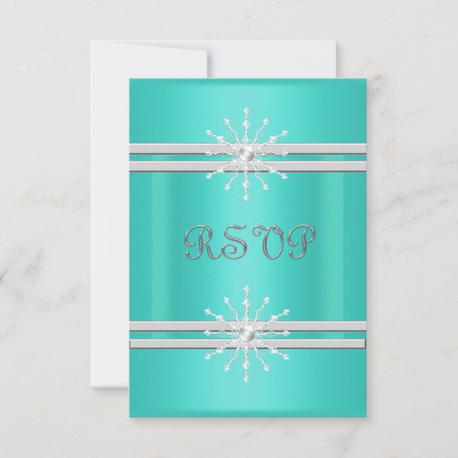 MODERNO GREEN TEAL CRYSTAL RIPPLE RSVP (Frente)