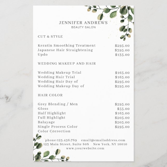 Moderno, Greenery Flyer (Frente)