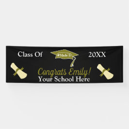 Moderno #MadeIt Dourada Graduação Personalizada a