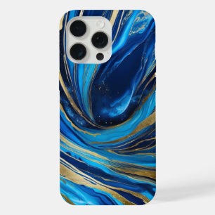 Moderno Mármore Azul Dourado Elegante Universo