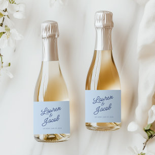 Moderno Minimalista Azul Casamento Mini