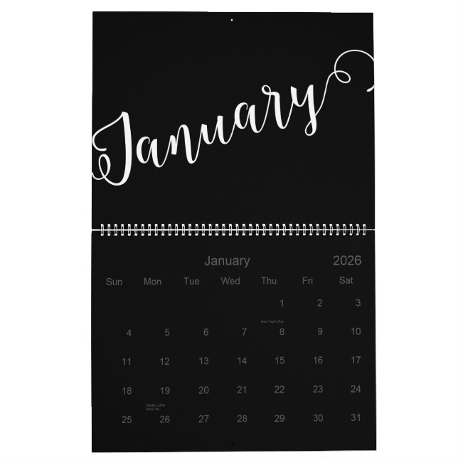 Moderno, Minimalista, Calendário 2025 (Jan 2026)