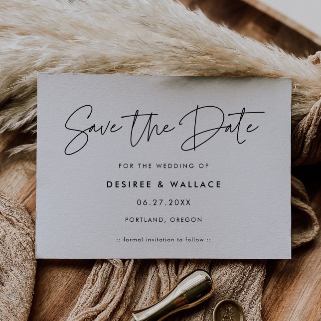 Moderno minimalista guarde o convite de data (modern minimalist save the date)