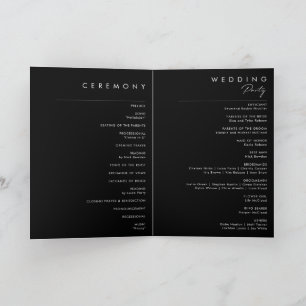 Moderno Minimalista Programa de Casamento Dobrad
