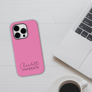 Moderno Minimalista Simples Elegante Nome Rosa