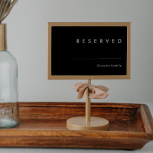 Moderno Minimalista Sinal Preto Reservado
