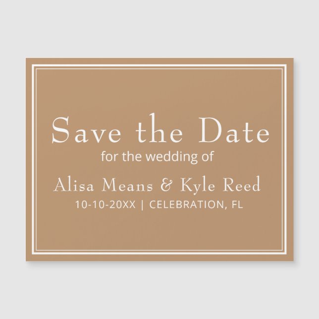 Moderno Minimalista Tan Beige (Frente)