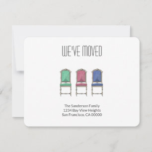 Moderno, mudamos o anúncio de mudança de famíli