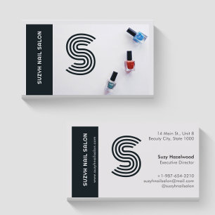 Moderno Nail Polonês Set Nail Salon Cartão de visi