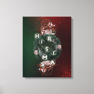 Moderno Natal Décor Letters Canvas Wall Art