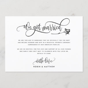 Moderno Nos Casamos / Anúncio Elope