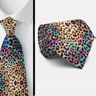 Moderno & Ousado   Gravata com Estampa de Leopardo