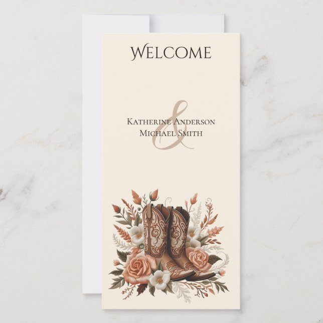 Moderno País Elegante - Flores Ocidentais (Frente)