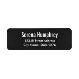 Moderno - Preto Clássico - Etiqueta de Endereço Pe