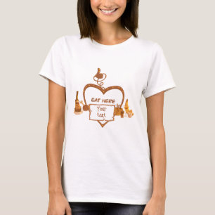 Moderno Restaurante T-Shirt Coma Aqui